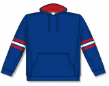 Athletic Knit (AK) A3050Y-333 Royal Blue/Red/White 3-Stripe Youth Cotton Hooded Sweatshirt