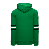 Athletic Knit (AK) A3050A-440 Kelly Green/Black/White 3-Stripe Adult Cotton Hooded Sweatshirt