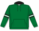 Athletic Knit (AK) A3050A-440 Kelly Green/Black/White 3-Stripe Adult Cotton Hooded Sweatshirt