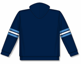 Athletic Knit (AK) A3050Y-761 Navy/Sky Blue/White 3-Stripe Youth Cotton Hooded Sweatshirt