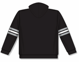 Athletic Knit (AK) A3050Y-918 Black/Grey/White 3-Stripe Youth Cotton Hooded Sweatshirt