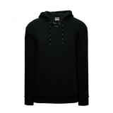 Athletic Knit (AK) A3087A-001 Black Adult Apparel Cotton Skate Lace Hooded Sweatshirt