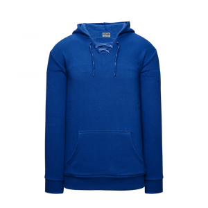 Athletic Knit (AK) A3087A-002 Royal Blue Adult Apparel Cotton Skate Lace Hooded Sweatshirt