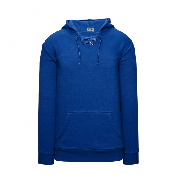 Athletic Knit (AK) A3087A-002 Royal Blue Adult Apparel Cotton Skate Lace Hooded Sweatshirt