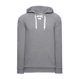 Athletic Knit (AK) A3087A-020 Heather Grey Adult Apparel Cotton Skate Lace Hooded Sweatshirt