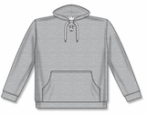 Athletic Knit (AK) A3087A-020 Heather Grey Adult Apparel Cotton Skate Lace Hooded Sweatshirt