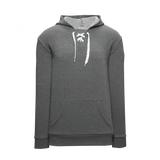 Athletic Knit (AK) A3087Y-021 Heather Charcoal Youth Apparel Cotton Skate Lace Hooded Sweatshirt