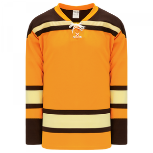 Athletic Knit (AK) H550BY-BOS368B Youth 2010 Boston Bruins Winter Classic Gold Hockey Jersey