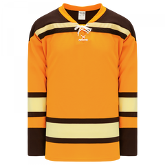 Athletic Knit (AK) H550BA-BOS368B Adult 2010 Boston Bruins Winter Classic Gold Blank Hockey Jersey