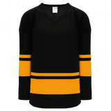 Athletic Knit (AK) H6400A-212 Adult Black/Gold League Hockey Jersey - PSH Sports