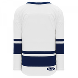 Athletic Knit (AK) H6400A-217 Adult White/Navy League Hockey Jersey - PSH Sports