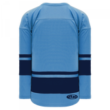 Athletic Knit (AK) H6400A-232 Adult Sky Blue/Navy League Hockey Jersey - PSH Sports