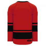 Athletic Knit (AK) H6400A-264 Adult Red/Black League Hockey Jersey - PSH Sports