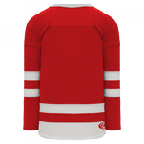 Athletic Knit (AK) H6500Y-208 Youth Red/White League Hockey Jersey - PSH Sports