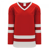 Athletic Knit (AK) H6500Y-208 Youth Red/White League Hockey Jersey - PSH Sports