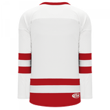 Athletic Knit (AK) H6500A-209 Adult White/Red League Hockey Jersey - PSH Sports