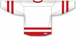 Athletic Knit (AK) H6500A-209 Adult White/Red League Hockey Jersey - PSH Sports