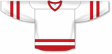 Athletic Knit (AK) H6500A-209 Adult White/Red League Hockey Jersey - PSH Sports