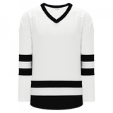 Athletic Knit (AK) H6500Y-222 Youth White/Black League Hockey Jersey - PSH Sports