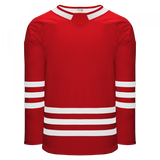 Athletic Knit (AK) H8000Y-208 Youth Red/White Select Hockey Jersey - PSH Sports