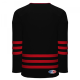 Athletic Knit (AK) H8000A-249 Adult Black/Red Select Hockey Jersey - PSH Sports