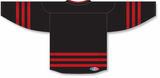 Athletic Knit (AK) H8000A-249 Adult Black/Red Select Hockey Jersey - PSH Sports