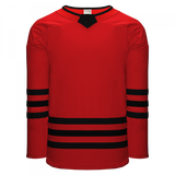 Athletic Knit (AK) H8000A-264 Adult Red/Black Select Hockey Jersey - PSH Sports