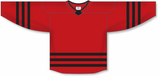 Athletic Knit (AK) H8000A-264 Adult Red/Black Select Hockey Jersey - PSH Sports