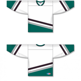 Athletic Knit (AK) Custom H550BKA-ANA639BK Pro Series - Adult Knitted Anaheim Mighty Ducks White Hockey Jersey