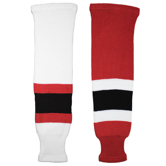 TronX SK200 New Jersey Devils Knitted Ice Hockey Socks - Durable, Moisture-Wicking