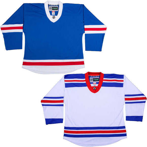 TronX DJ300 New York Rangers Replica Hockey Jersey - Durable Flo-Knit Gamewear