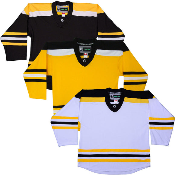 Durable TronX DJ300 Boston Bruins Replica Hockey Jersey - Flo-knit Gamewear