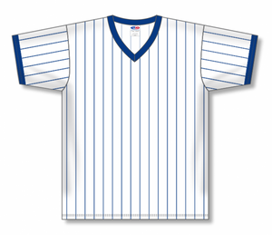 Athletic Knit (AK) Custom ZBA11-CHC6013 Chicago Cubs White Pinstripe Sublimated Baseball Jersey