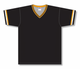 Athletic Knit (AK) Custom ZBA11-PIT6053 Pittsburgh Pirates Black Sublimated Baseball Jersey