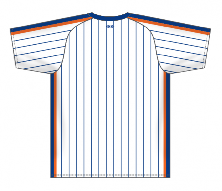 Athletic Knit AK Custom ZBA12 NYM6046 NY Mets White Pinstripe Sublim PSH Sports