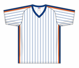 Athletic Knit (AK) Custom ZBA12-NYM6046 NY Mets White Pinstripe Sublimated Baseball Jersey