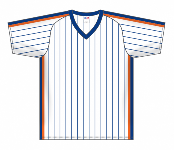Athletic Knit AK Custom ZBA12 NYM6046 NY Mets White Pinstripe Sublim PSH Sports