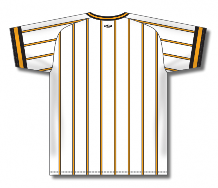 Athletic Knit (AK) Custom ZBA12-PIT6052 Pittsburgh Pirates White Pinst