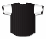 Athletic Knit (AK) Custom ZBA71-BA2401 Black with White Pinstripes Sublimated Baseball Jersey