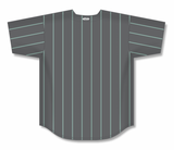 Athletic Knit (AK) Custom ZBA71-BA2402 Charcoal Grey with Seafoam Pinstripes Sublimated Baseball Jersey