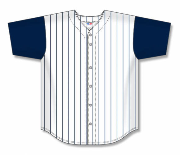 Athletic Knit (AK) Custom ZBA71-LAA6032 Los Angeles Angels of Anaheim White with Navy Pinstripes Sublimated Baseball Jersey