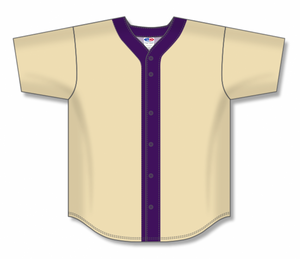 Athletic Knit (AK) Custom ZBA71-LSU6035 LSU Tigers Sand Sublimated Baseball Jersey