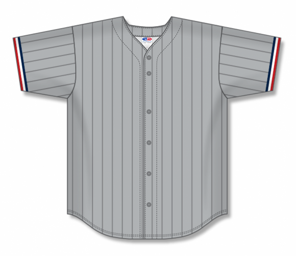 Athletic Knit (AK) Custom ZBA71-MIN6043 Minnesota Twins Grey Pinstripe Sublimated Baseball Jersey