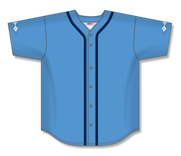 Athletic Knit (AK) Custom ZBA71-NCT6071 North Carolina Tarheels Sky Blue Sublimated Baseball Jersey