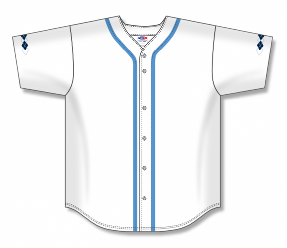 Athletic Knit (AK) Custom ZBA71-NCT6072 North Carolina Tarheels White Sublimated Baseball Jersey