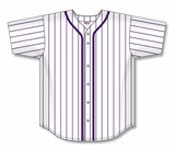 Athletic Knit (AK) Custom ZBA71-TCU6067 TCU White Pinstripe Baseball Jersey