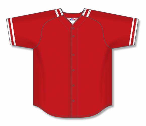 Athletic Knit (AK) Custom ZBA72-CAN6012 Red/White Baseball Jersey