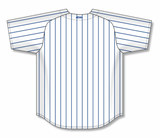Athletic Knit (AK) Custom ZBA72-MIL6040 Milwaukee Brewers White Pinstripe Baseball Jersey