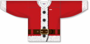 Athletic Knit (AK) Custom ZH101-CHR2401 Red Santa Claus Sublimated Hockey Jersey