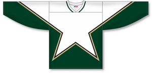 Athletic Knit (AK) Custom ZH101-DAL759C Sublimated Dallas Stars White Hockey Jersey
